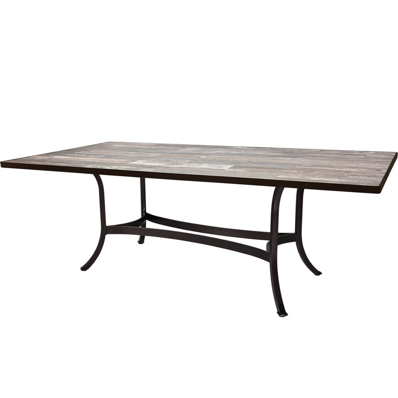 Outdoor Rectangle Dining Table, Copper Creek, Pallazo White