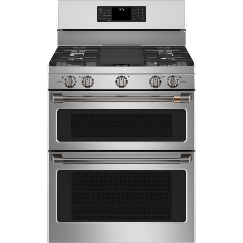 Freestanding Gas Range Handle Kit, Brushed Black