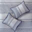 Ensemble d'édredon en jacquard 7 pièces grand bleu marine-127671472