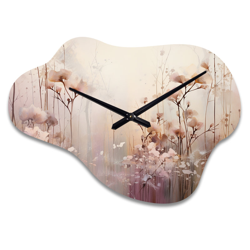 Horloge murale en métal Beige Ethereal Forest III - Botanicals, Grand