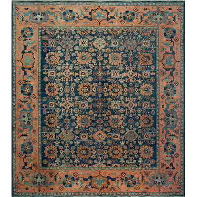 Tapis turc rétro vintage à motif géométrique