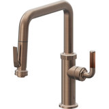 Descanso Kitchen Pull Down Kitchen Faucet With Squeeze Sprayer Quad Spout