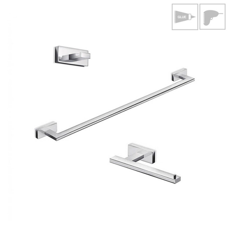 Lea 3 Piece Bathroom Hardware Set