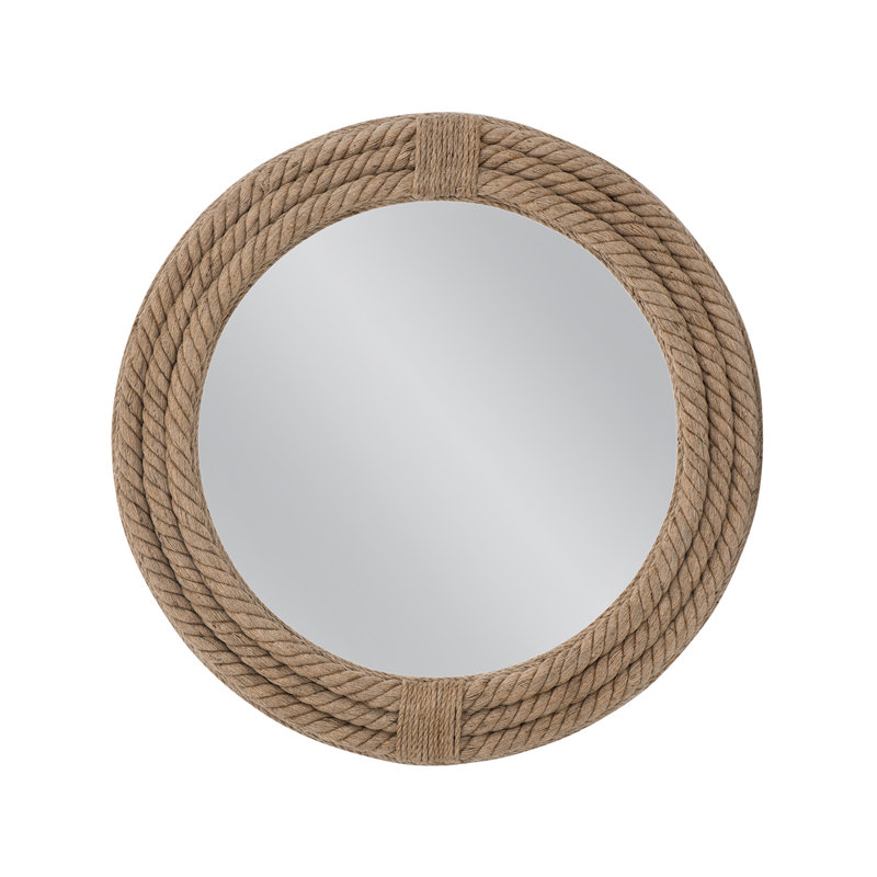 Mayflower Round Wall Mirror with Rope Frame – Coastal Nautical Décor