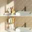 Organisateur de coin de salle de bain à 2 niveaux en acrylique transparent, plateau de coiffeuse de comptoir pour maquillage et parfum, tablette de rangement autoportante pour la salle de bain, la chambre à coucher et la cuisine