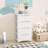 Inbox Zero 2 Pcs 5-drawer Plastic Rolling Storage Cart With 4 Universal Wheels Dresser Cabinet