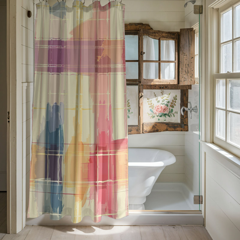 Plaid Plaid - Rideau de douche Premium, H 74 po x l 71 po
