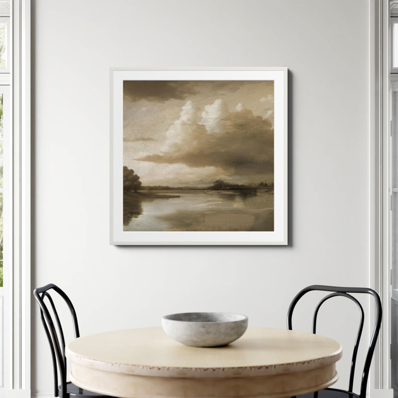 «Lake Park Print» par Dan Hobday, art, Papier avec cadre unique blanc, Oui, H 36 po x l 36 po