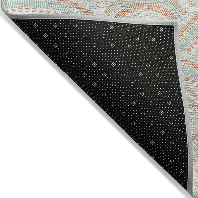 Tapis intérieur / extérieur géométrique lavable 10 pi x 14 pi