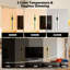 Ensemble de 2 appliques murales à pile à pile, à intensité variable avec télécommande, lumière DEL sans fil 3000K-6500K pour chambre à coucher, salon, noir (paquet de 2)