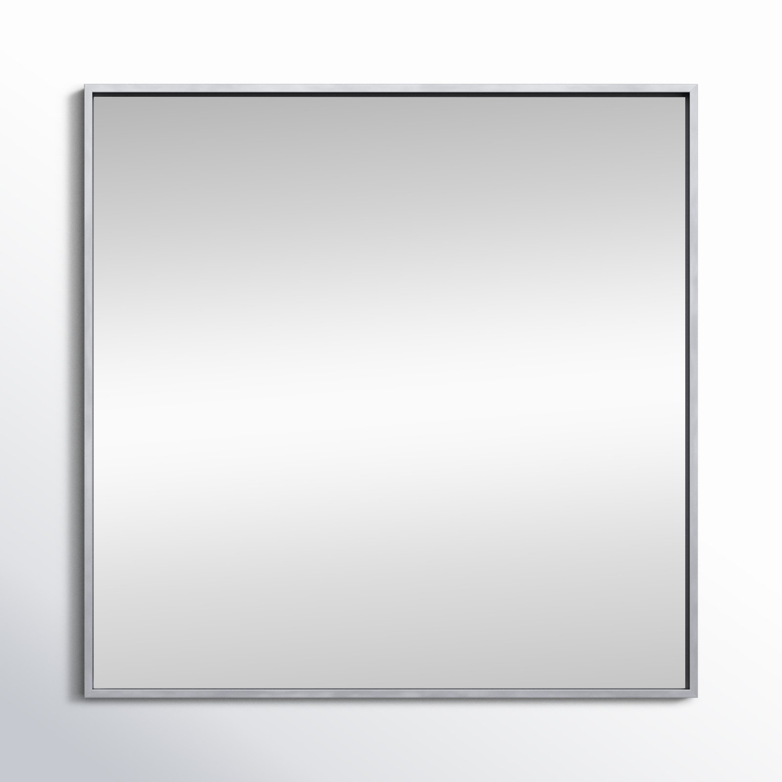 Valparaiso Metal Square Wall Mirror, 30"  x 30" , Silver