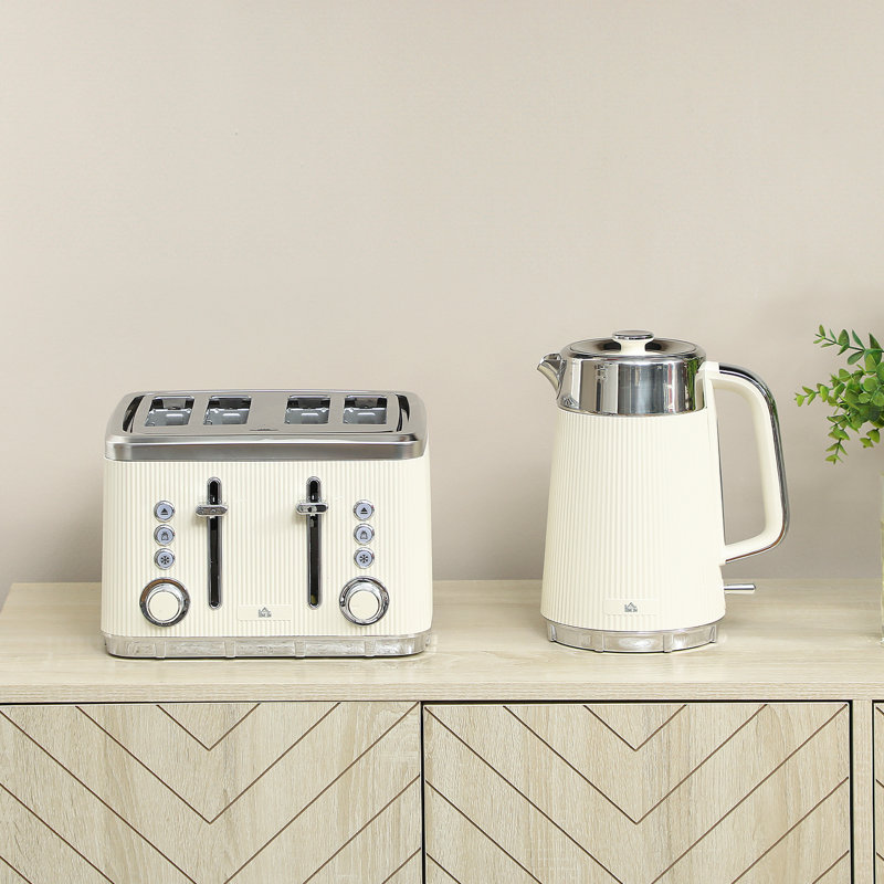 Kettle and Toaster Set, Cream
