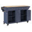 Îlot de cuisine roulant avec plateau en bois manufacturé Makhel-487299108