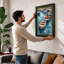 Mediterranean Harbor Coastal - Framed Print-576434137-576434134