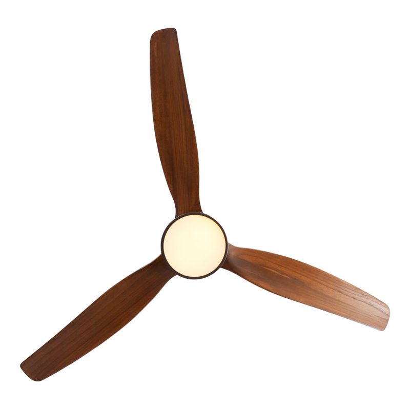 Kemp 52'' 3 -Blade LED Flush Mount Ceiling Fan Kemp 52'' 3 -Blade LED Flush Mount Ceiling Fan with Reversible DC Motor and Light Kit