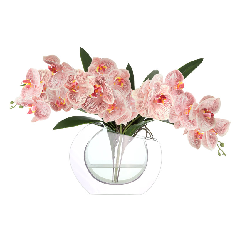 Arrangement floral orchidée dans un vase, Pink