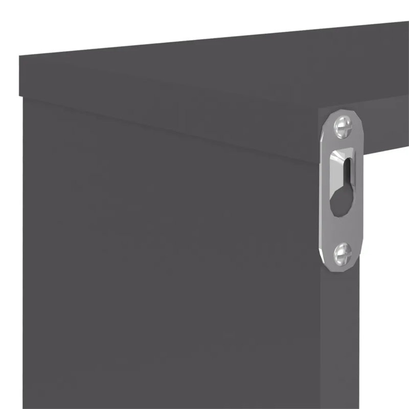 Glennora 2 Piece Cube Shelf, Grey, 26.5cm H x 80cm W x 15cm D