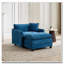 Fauteuil club en tissu d'ameublement en chenille-1660826303