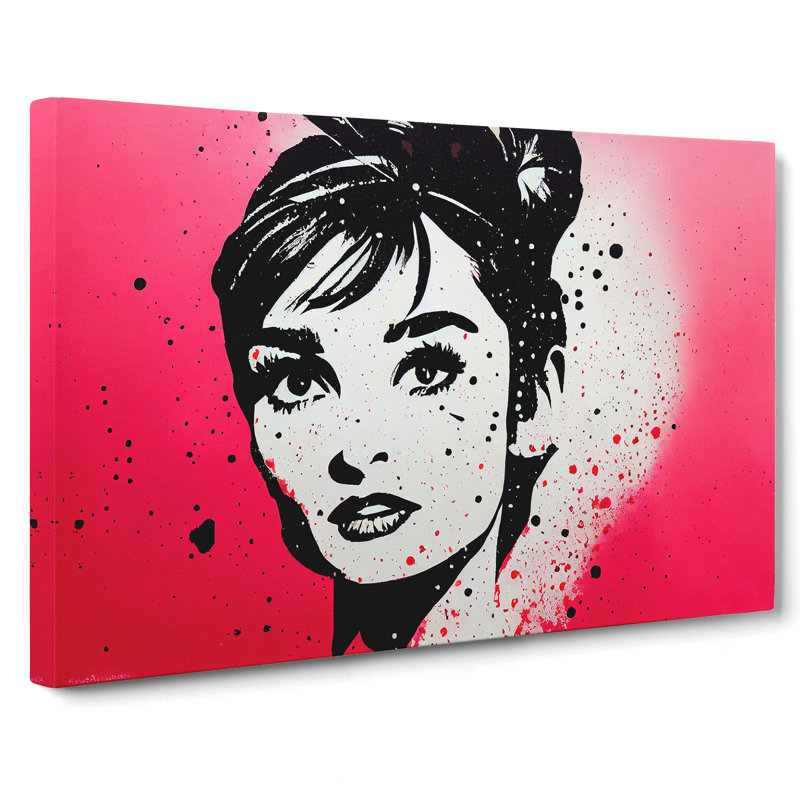 Woman Splashed - Wrapped Canvas Print, 40cm H x 60cm W x 3cm D