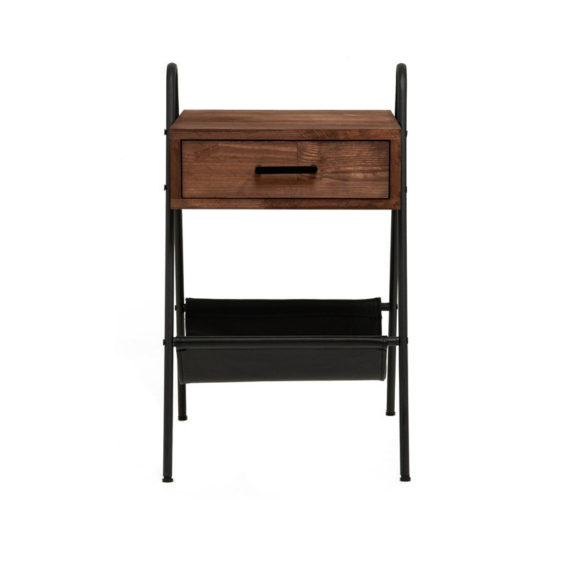 Table de bout abstraite avec rangement