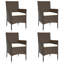 Balmville 4 - Person Wicker Patio Dining Set with Round Table , Cushions Included