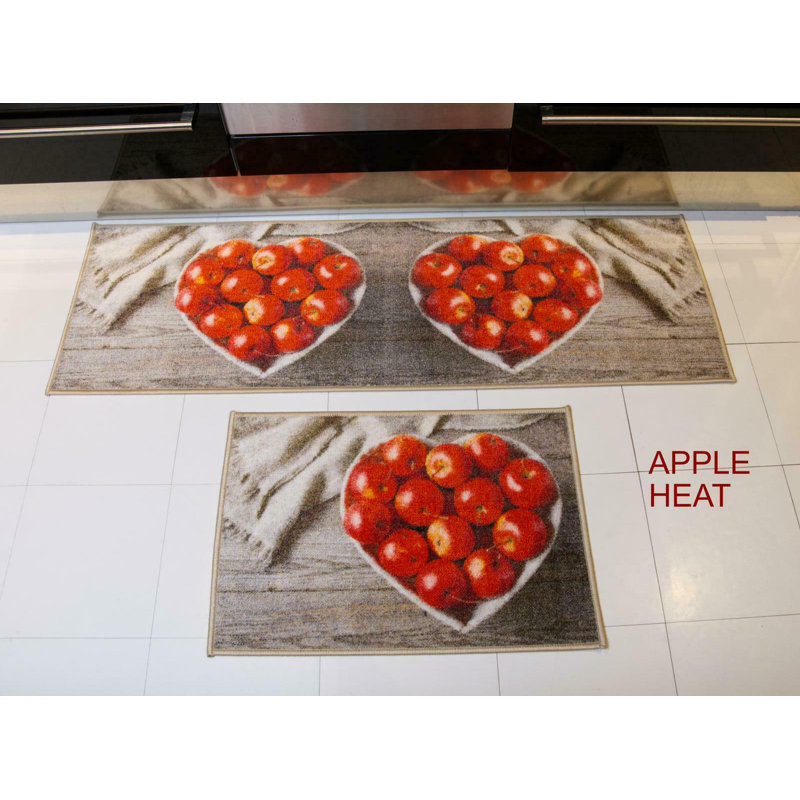 Eghard Fruit Kitchen Mat, Rectangle 50 x 150cm, Beige