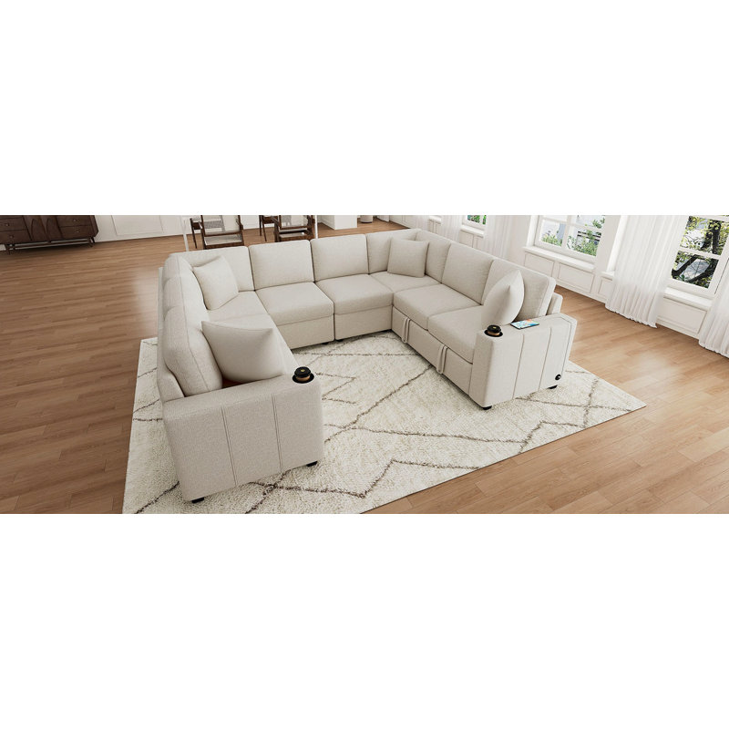 Canapé-lit convertible 108,7 po, Beige