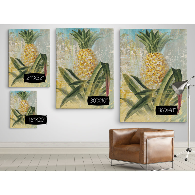 " Botanical Pineapple ", 36" H x 48" W x 1.5" D