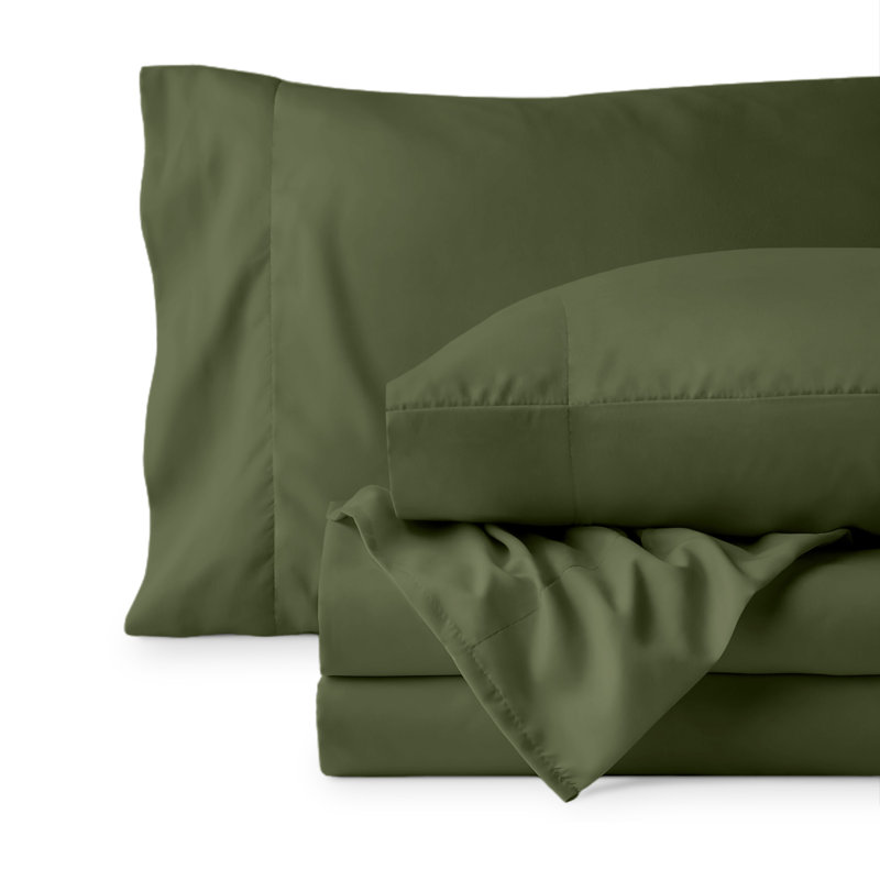Ensemble de draps en micro-fibre, Ensemble de draps pour taille de lit simple avec u, Cyprès
