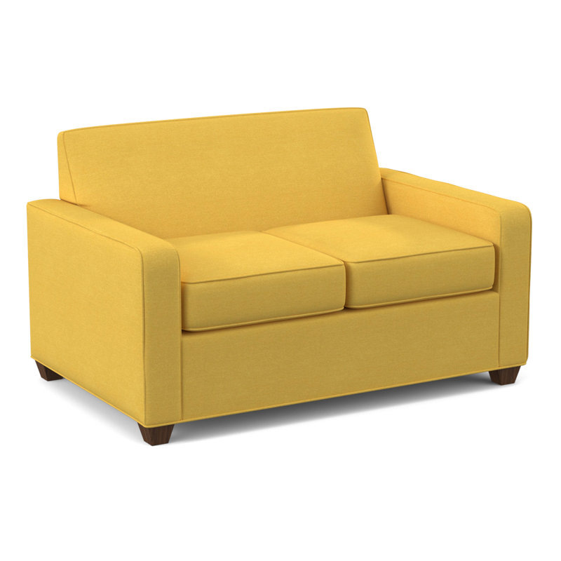 Avery Loveseat Sofa, Montana Walnut, Antic Mimosa