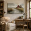 «Quiet Return - Farmhouse Meadow Path», art mural sur toile tendue-129752673