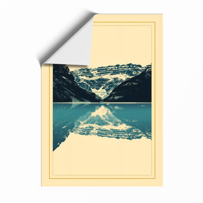 Mountain And Reflection Minimalist - Print
