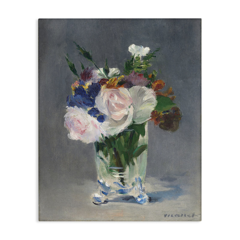 «Flowers in Glass Vase Still Life», art mural par Lux + Me Designs, H 20 po x l 16 po