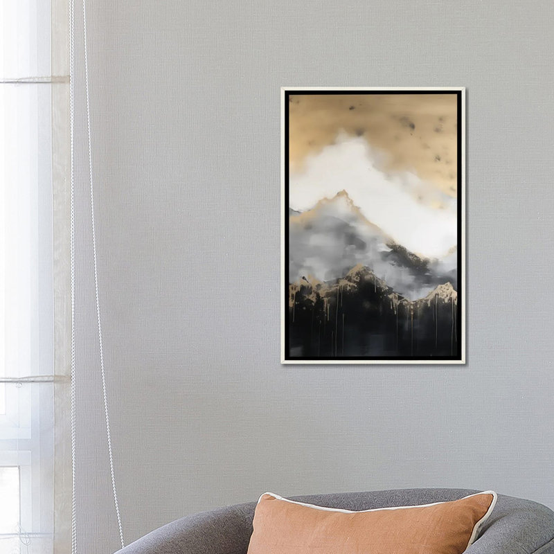 «Mountain Forest Gold», reproduction d'art encadrée, H 26 po x l 18 po, Reproduction encadrée sans passe-partout