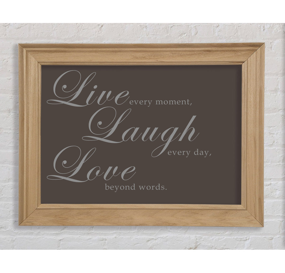 Love Quote Live Laugh Love 2 - Single Picture Frame Kunstdrucke auf Papier