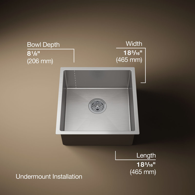 Strive 18-1/4 In. Undermount Single-Bowl Bar Sink