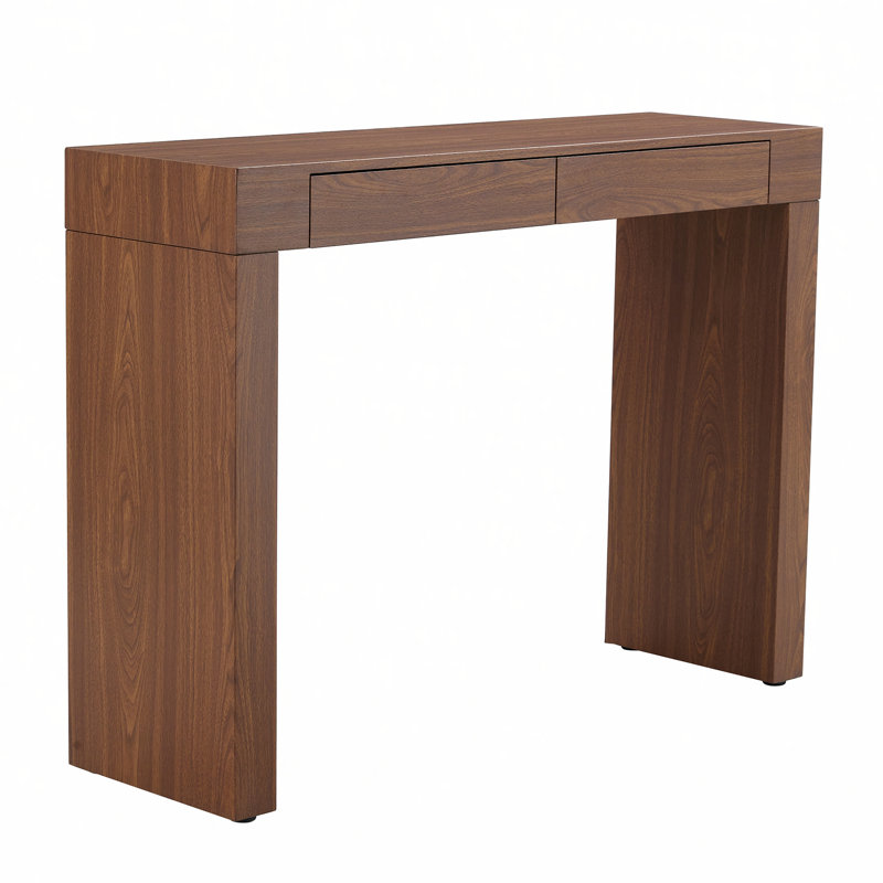 Console 50 po avec 2 tiroirs, Bois