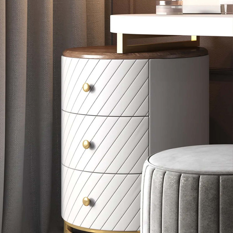 Ensemble de coiffeuse avec miroir, ensemble de table de maquillage avec miroir lumineux à DEL, Blanc