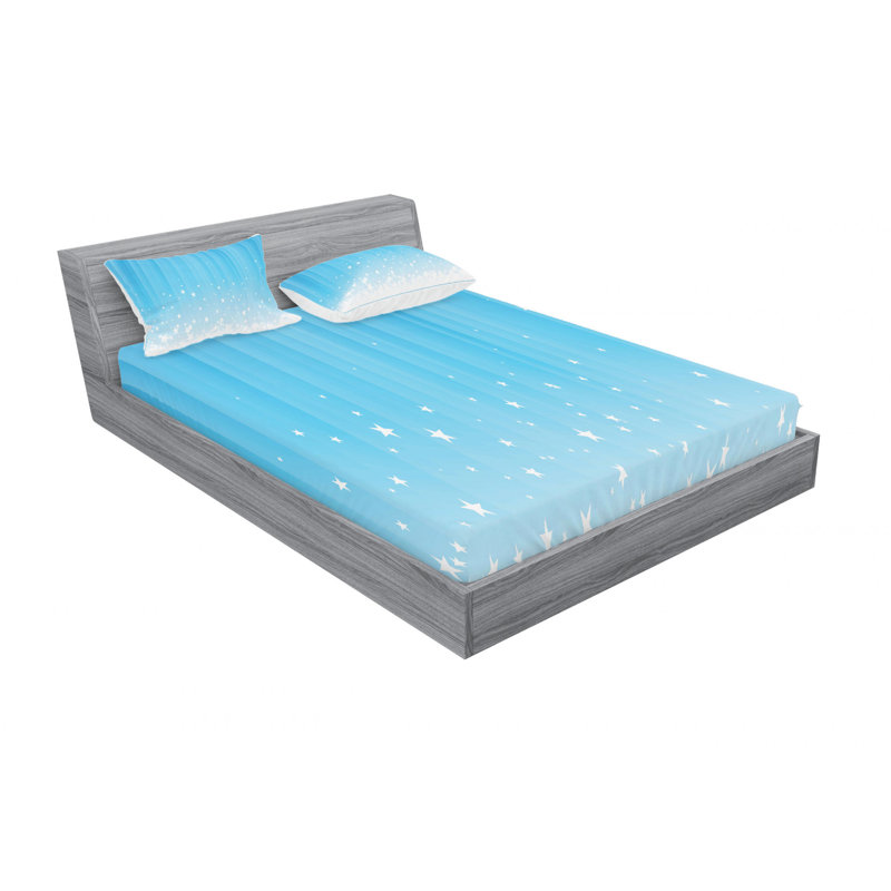 Microfiber Abstract Sheet Set, Queen Sheet Set with Fitted Sheet