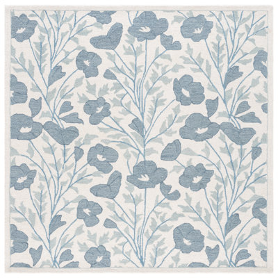 Hand-Tufted Wool Floral Rug