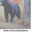 American Black Bear Glass Cutting Board Large