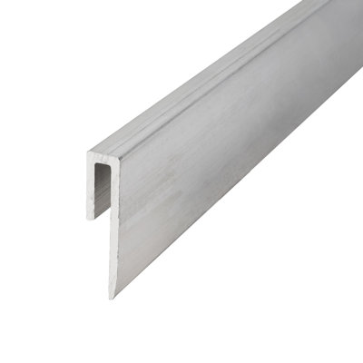 Outwater Aluminum J Channel Fits Material 1/8 Inch Thick Mill Finish Aluminum Cap Moulding 46 Inch Length (Pack Of 3)