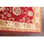 Tapis rouge en laine noué à la main de conception unique 2 pi 7 po x 3 pi 11 po Lucijana