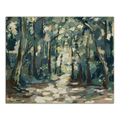 Blue and Green Abstract Canvas Print