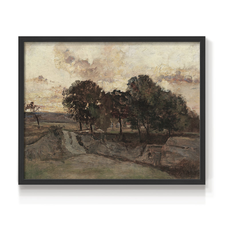 Paysages rétro-CLX-reproduction encadrée, H 22 po x l 28 po, Noir