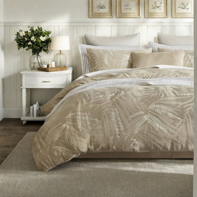 Premium Cotton King Bedding Sets, Linen Modern Coastal Home Comfort