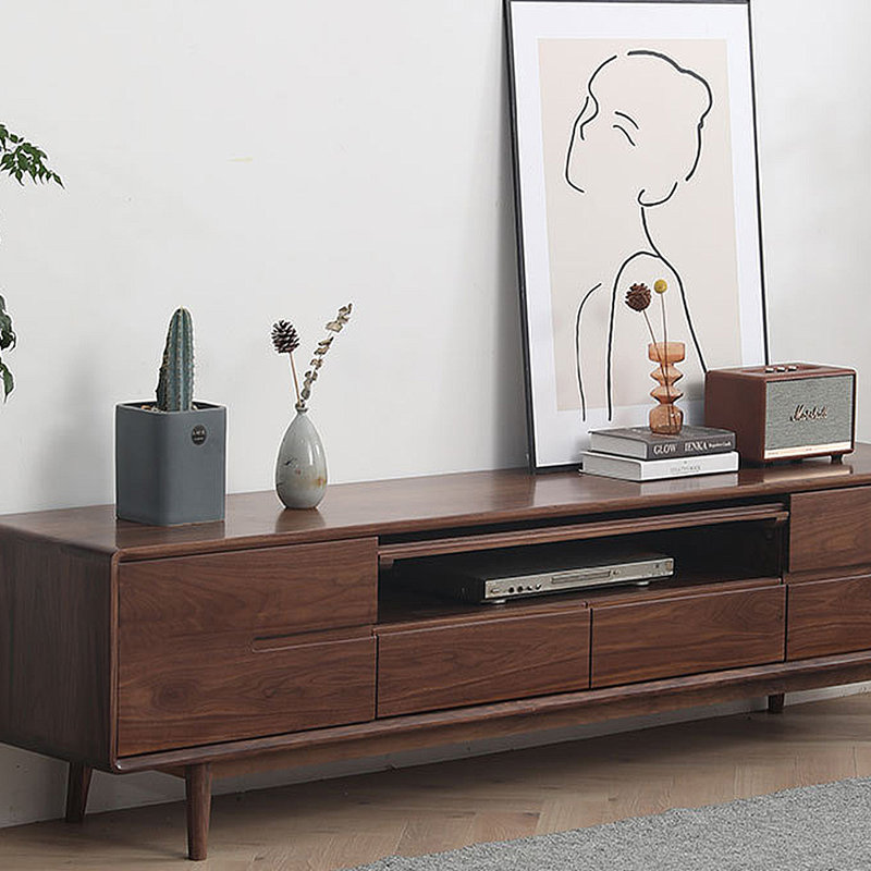 Modern minimalist multi-functional TV cabinet, 19.69"H x 86.61"L x 15.75"W