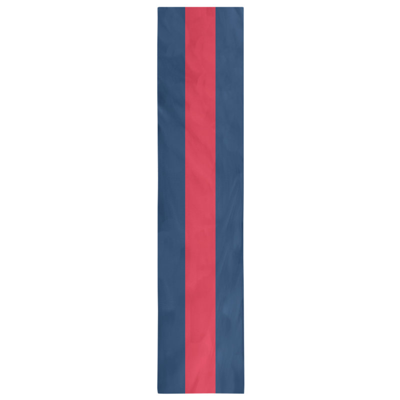 Miami Basketball Table Runner, 72" L x 16" W, Navy Blue/Red/Navy Blue, Cotton Twill