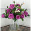 Roses In Crackle Vase - 17 Inches-441399159