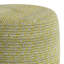 Bayley - Pouf rond tressé - jaune pâle / naturel